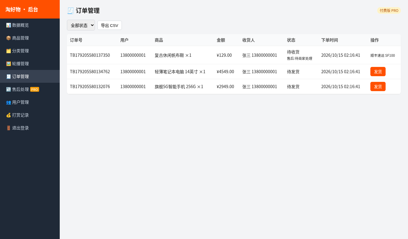 订单管理与发货